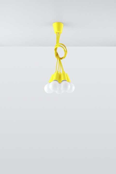 Lampa wisząca DIEGO 5 żółta Lampa wisząca DIEGO 5 żółta