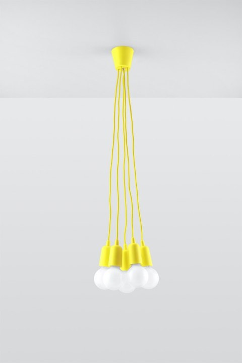 Lampa wisząca DIEGO 5 żółta Lampa wisząca DIEGO 5 żółta