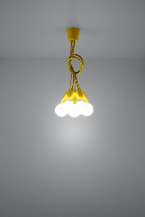 Lampa wisząca DIEGO 5 żółta Lampa wisząca DIEGO 5 żółta