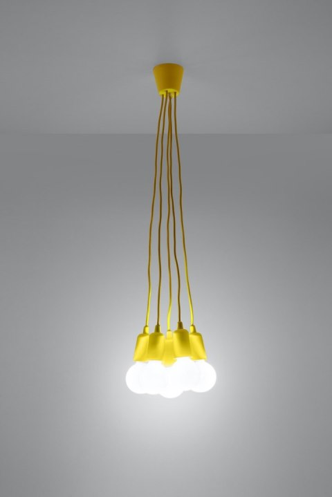 Lampa wisząca DIEGO 5 żółta Lampa wisząca DIEGO 5 żółta