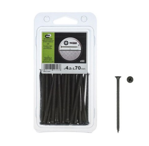 Wkręty 4,2x70mm 60 szt PH/PH fosfatowane czarne Wkręty 4,2x70mm 60 szt PH/PH fosfatowane czarne