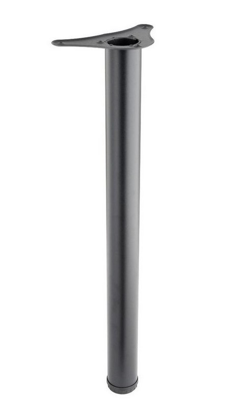 Noga meblowa 74x71x6x6cm czarna metal regulacja 3cm Noga meblowa 74x71x6x6cm czarna metal regulacja 3cm