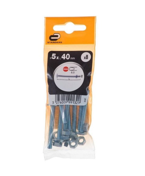 Śruba 5x40mm metryczny skok gwintu 8 szt Phillips Śruba 5x40mm metryczny skok gwintu 8 szt Phillips