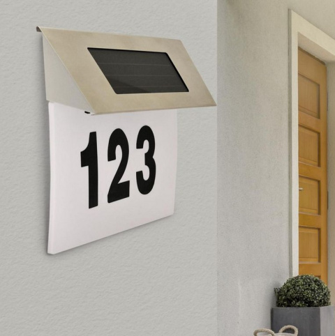 Kinkiet solarny NUMER DOMU czujnik zmierzchu LED Kinkiet solarny NUMER DOMU czujnik zmierzchu LED