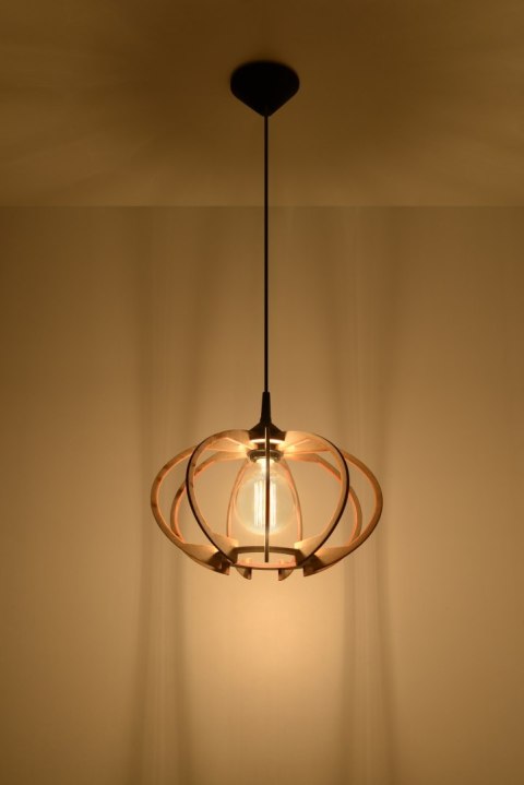 Lampa Wisząca MANDELINO Naturalne Drewno Lampa Wisząca MANDELINO Naturalne Drewno