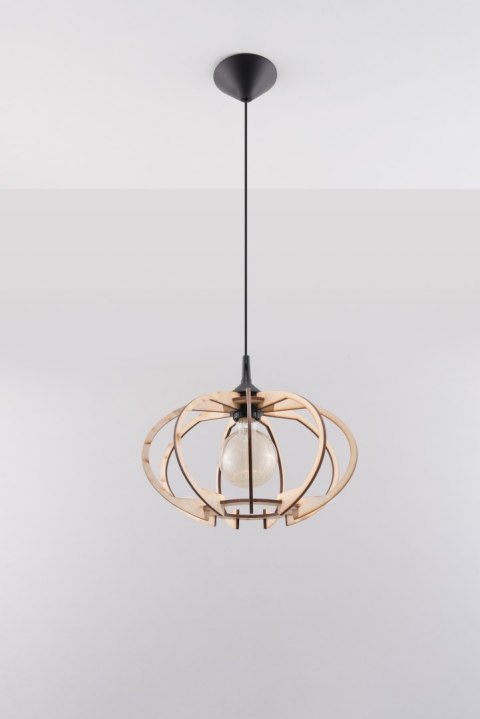 Lampa Wisząca MANDELINO Naturalne Drewno Lampa Wisząca MANDELINO Naturalne Drewno