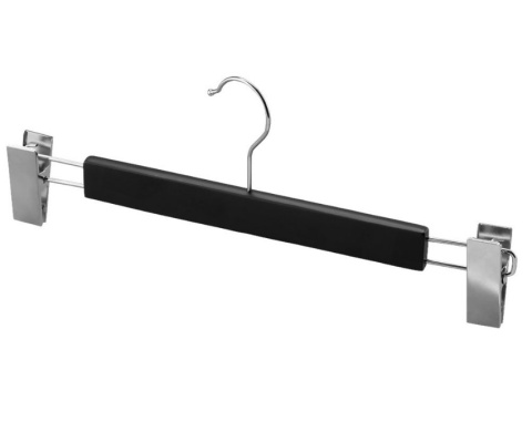 Wieszak spodnie klamrami drewno metal idny Wieszak spodnie klamrami drewno metal idny