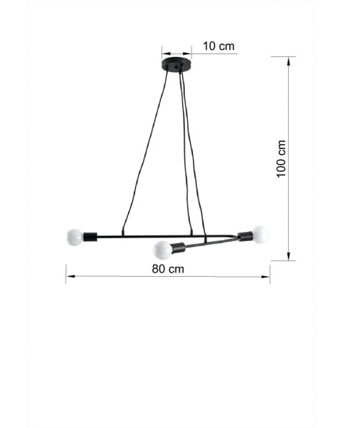 Lampa wisząca ASTRAL 3 czarna Lampa wisząca ASTRAL 3 czarna