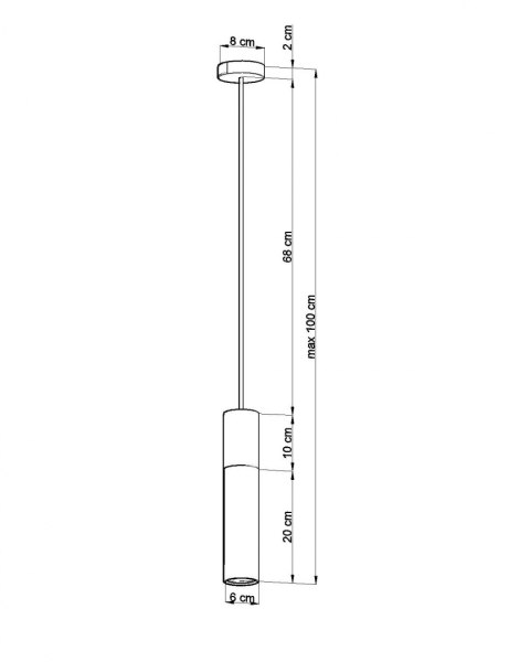 Lampa wisząca BORGIO 1 czarny Lampa wisząca BORGIO 1 czarny