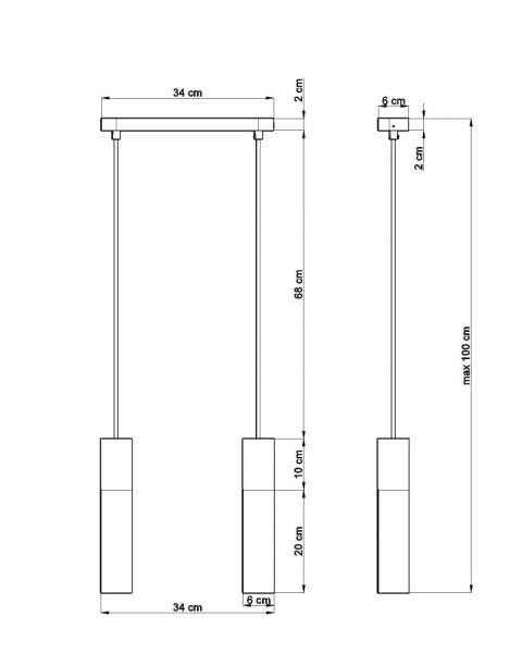 Lampa wisząca PABLO 2 biała Lampa wisząca PABLO 2 biała