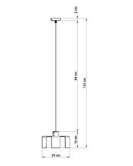 Lampa wisząca TULIP czarny