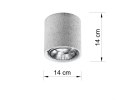Plafon CULLO 140 beton