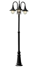 LATARNIA OGRODOWA CZARNA IP44 230cm dolne kule aluminiowa lampa LATARNIA OGRODOWA CZARNA IP44 230cm dolne kule aluminiowa lampa