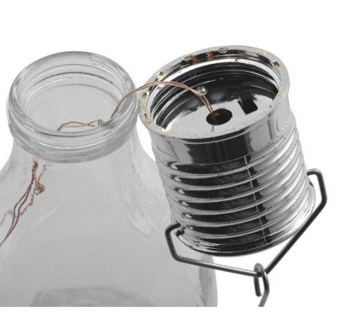 Szklane lampki solarne BULB LED białe 4szt zawieszane Szklane lampki solarne BULB LED białe 4szt zawieszane