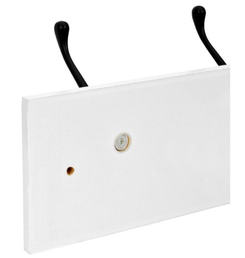 Wieszak WHITE ubrania 45cm 12 wieszaki drewno stal Wieszak WHITE ubrania 45cm 12 wieszaki drewno stal