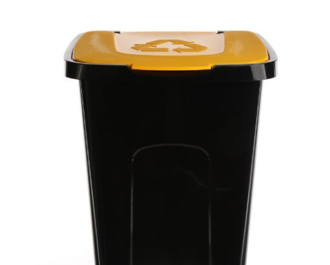 Żółty 50L pojemnik na odpady pastikowe plastik Żółty 50L pojemnik na odpady pastikowe plastik