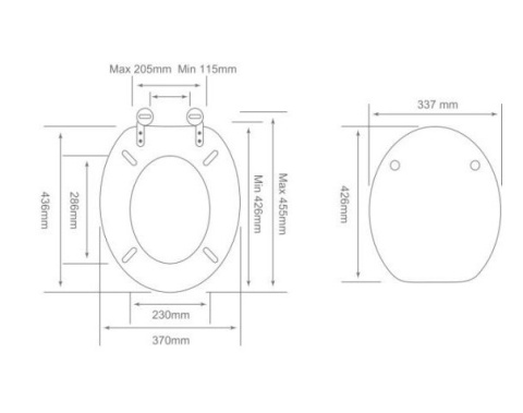 Deska sedesowa SILVER mat STANDARD MDF bambus laminowany Deska sedesowa SILVER mat STANDARD MDF bambus laminowany